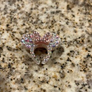 Minnie Mouse Disney Rhinestone Ears Straw Charm